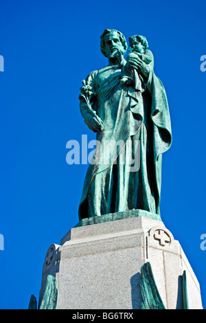 Statue of Saint Joseph, Saint Joseph's Oratory of Mont Royal, L'Oratoire Saint-Joseph du Mon-Royal, Mount Royal, Stock Photo