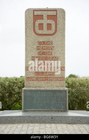 American 90th Infantry Division memorial at Utah Beach Normandy Stock ...