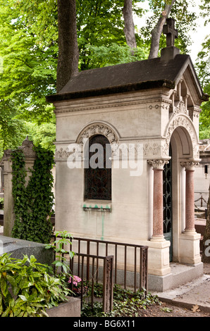 Crypt at the famous Cimetière de Montmartre in Paris France Stock Photo