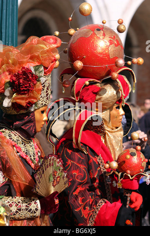 Beautiful couple wearing Masks and Costumes in Venice during world ...