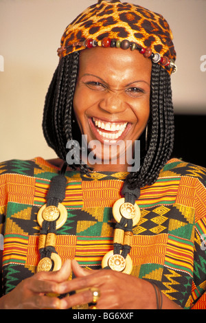 African American Woman in traditional dress Stock Photo