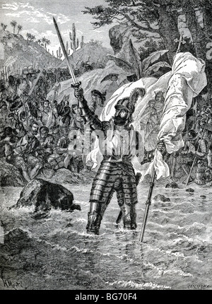 Discovery By Vasco Nunez De Balboa Of The Pacific Ocean Taking Possession Of It In September