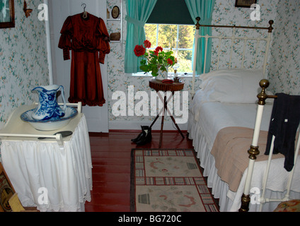 Anne's bedroom in Green Gables, located in Cavendish in the Prince Edward Island National Park, Canada Stock Photo