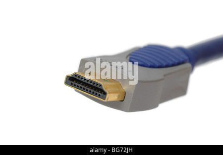 hdmi cable on a white background Stock Photo