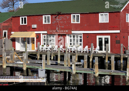 The Scrimshaw Restaurant, Greenport, Long Island, NY Stock Photo