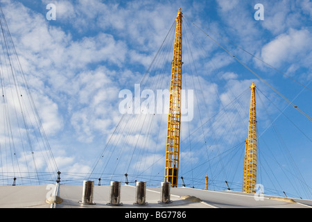 Roof of the O2 Arena in Greenwich, London Stock Photo