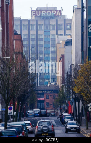 Europa Hotel, Belfast, viewed from a distance Stock Photo