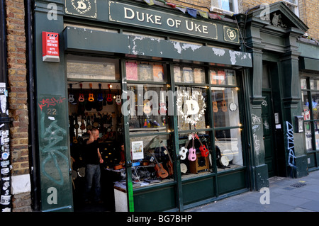 Ukuluke  Shop  -Duke of Uke -in East London United Kingdom Stock Photo