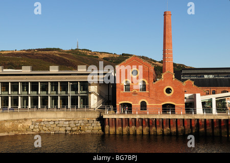 Swansea SA1 Marina Victorian Ice House combined with new development West Glamorgan Wales Cymru UK GB Stock Photo