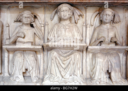 Romanesque sculpture in museum, Modena, Emilia-Romagna, Italy Stock Photo