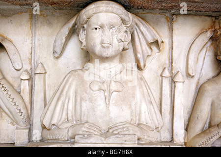 Romanesque sculpture in museum, Modena, Emilia-Romagna, Italy Stock Photo