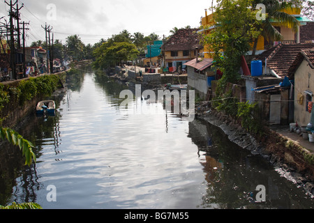 Canal in Cochin, Kerala Stock Photo