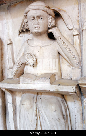 Romanesque sculpture in museum, Modena, Emilia-Romagna, Italy Stock Photo