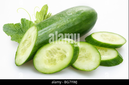 Cucumber on a white background Stock Photo