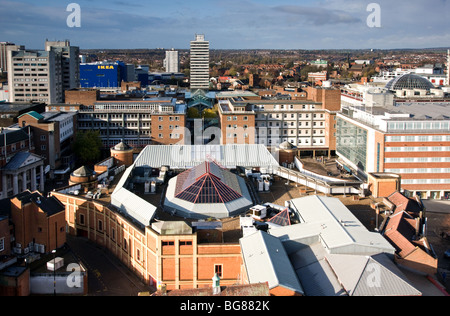 Coventry City Skyline, from the cathedral Stock Photo