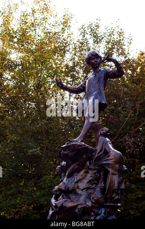 Peter Pan Statue in Kensington Gardens Stock Photo