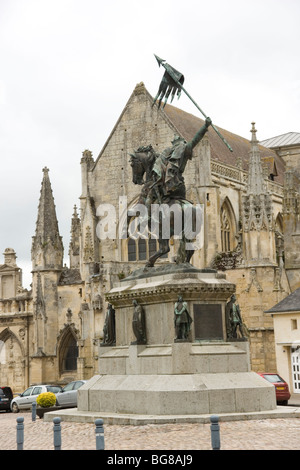 Statue of William the Conqueror in Falaise, Normandy, France Stock Photo
