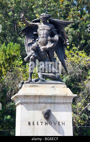 Monument to Beethoven by Theodor von Gosen in Alameda Central Park in Mexico CIty Stock Photo