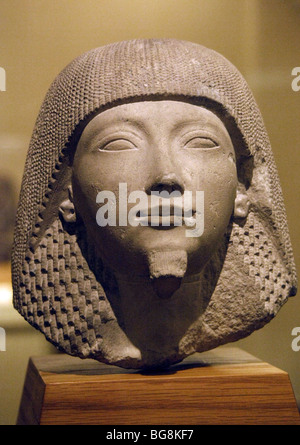 EGYPTIAN ART. New Empire. Bust of a young man. Museum of Fine Arts. Budapest. Hungary. Stock Photo