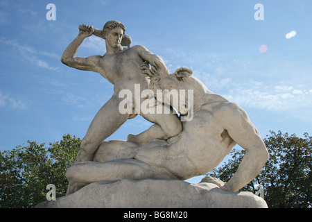 Theseus slaying Minotaur. Paris. Stock Photo