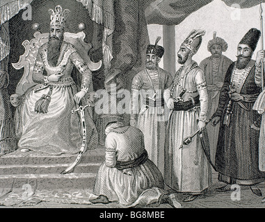 OTTOMAN EMPIRE. TURKEY. SULTAN receiving some members of the Council in ...