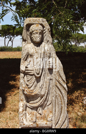 Ostia Antica.  Roman remains sarcophagus. Roman citizens lawyer. Italy. Europe. Stock Photo