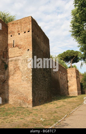 Roman Art. Aurelian Walls (Mura Aureliane). Stock Photo