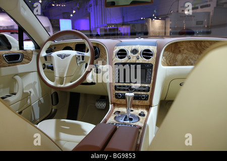 Bentley Continental Flying Spur Speed Interior Stock Photo