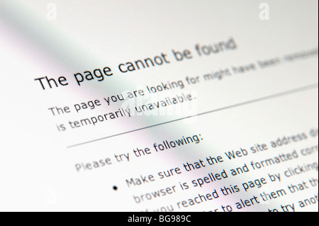 Page cannot be found error Stock Photo