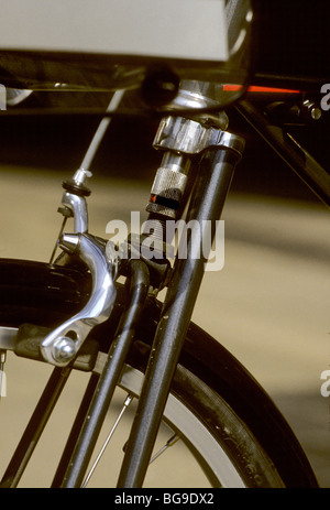 Folding bicycle frame detail Stock Photo