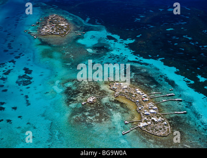 Cray fishing camps, Houtman Abrolhos Islands, Western Australia Stock Photo