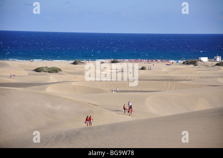 Dunas de Maspalomas, Maspalomas, San Bartolome de Tirajana Municipality, Gran Canaria, Canary Islands, Spain Stock Photo