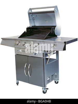 Cut-out barbecue on white background Stock Photo