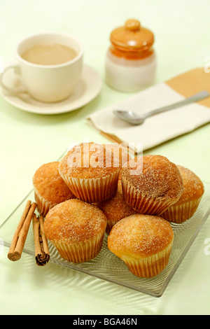 Cinnamon muffins. Recipe available. Stock Photo