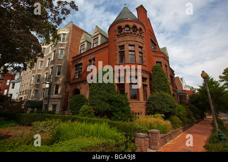 The Green Door, Historic Richardsonian Romanesque mansion in Dupont Circle in Washington DC Stock Photo