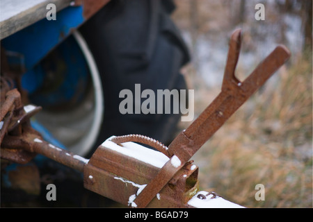 Abandoned Ford tractor near Karlsruhe Germany Stock Photo