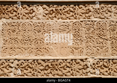 stucco portico of Torre de las Damas, Tower of The Ladies, Partal, The Alhambra, Granada, Andalusia, Spain Stock Photo