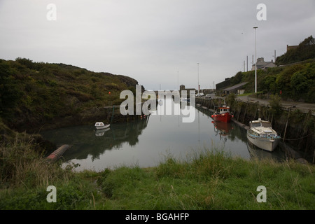 Amlwch, Hafen bei Flut Stock Photo