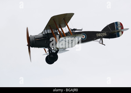 The Bristol Fighter, two seat fighter and general purpose biplane from 1917. Powered by a Rolls Royce Falcon II engine with 275 Stock Photo