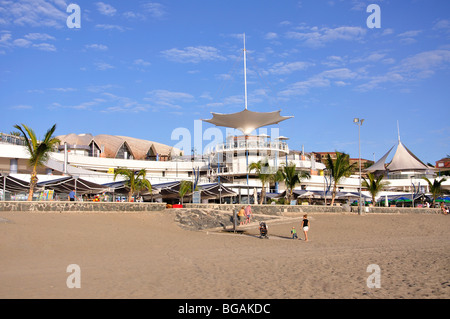 Beach and promenade, Playa de Meloneras, Costa Meloneras, San Bartolome Municipality, Gran Canaria, Canary Islands, Spain Stock Photo