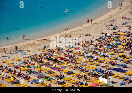 Beach view, Playa Amadores, Mogan Municipality, Gran Canaria, Canary Islands, Spain Stock Photo