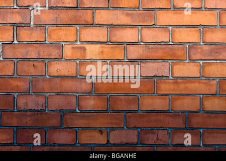 full frame shot of a red brick wall great for use as background Stock Photo