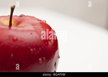 fresh single apple isolated on white background Stock Photo