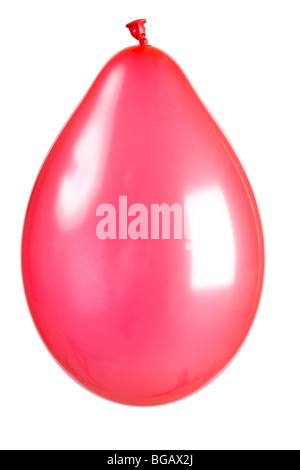 A red balloon isolated on white with clipping path Stock Photo
