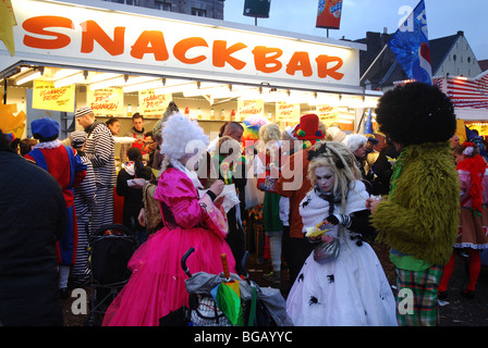 snackbar with crowds at Maastricht carnival  Netherlands Stock Photo