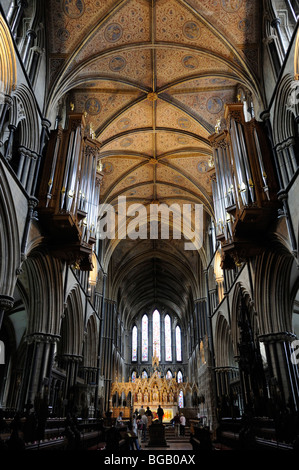 The interior choir of Worcester Cathedral, Worcester, Worcestershire, England, UK (editorial only). Stock Photo