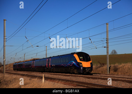 First Hull Trains 180 Class Adelante High Speed Diesel Unit East Coast Main Line Railway Carlby Lincolnshire UK Stock Photo