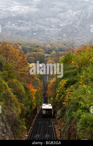 Lookout Mountain Incline Railway and Autumn Color in Chattanooga, Tennessee Stock Photo