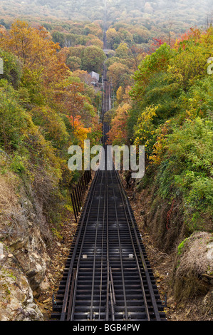 Lookout Mountain Incline Railway and Autumn Color in Chattanooga, tennessee Stock Photo