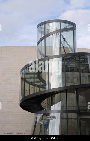 Spiral staircase in modern extension of Deutsches Historisches Museum (German history museum), Berlin, Germany Stock Photo